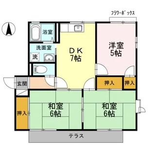 ファミール大藤 B棟【1階】の間取り