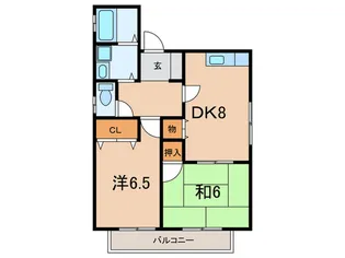 ベルテ岡本【1階】の間取り