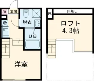 ハーモニーテラス東伊興III【1階】の間取り