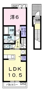徳島県阿南市住吉町宮ノ北【アパート】の間取り