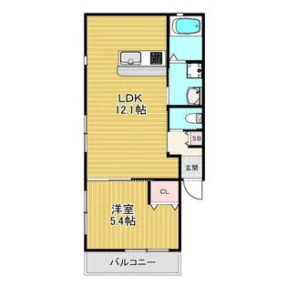 KARIN明石南【1階】の間取り