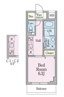 ジョイヴィレッジ瑞江【4階】の間取り