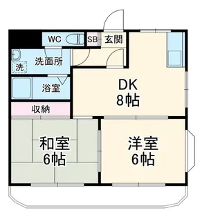 ロマリンダローズII【2階】の間取り