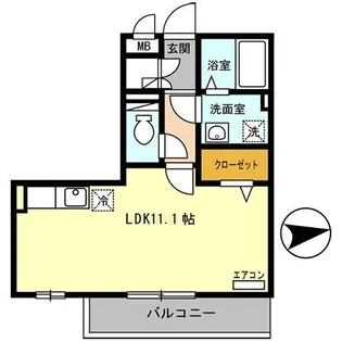 大阪府大阪市鶴見区焼野1【アパート】の間取り