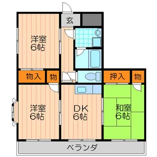 第二山本マンション【1階】の間取り