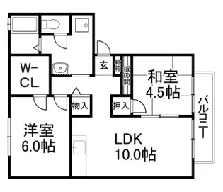グリーンバレーA棟【1階】の間取り