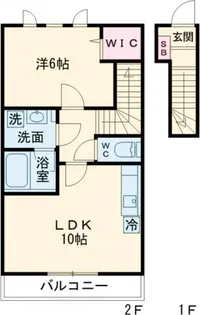 大阪府東大阪市西石切町3【アパート】の間取り