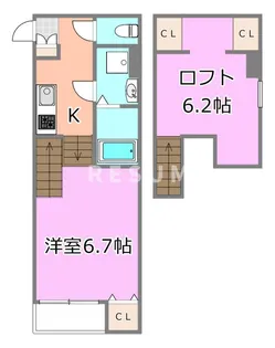 千葉県千葉市中央区祐光1【アパート】の間取り