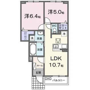デライトIIB【1階】の間取り