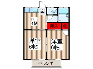 グリ-ンコ-ポ新井の間取り