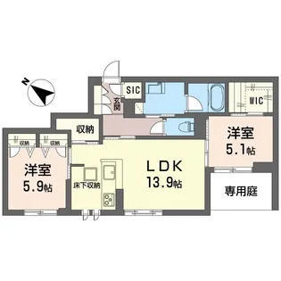 ステラスクネ【1階】の間取り