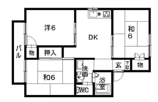セジュール野間【2階】の間取り