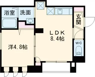 グランビューノ荏原【1階】の間取り
