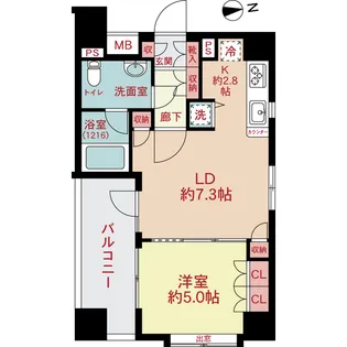 パレステュディオ新宿御苑【2階】の間取り