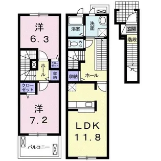 ルミエールI【2階】の間取り