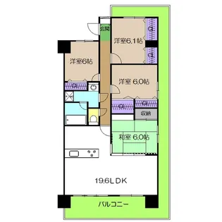 サントノーレ葛島II番館【6階】の間取り
