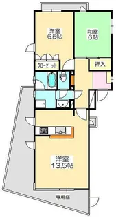 ラフォーレ石清尾【1階】の間取り