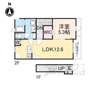 エヴァグリーンヴィラ1【2階】の間取り