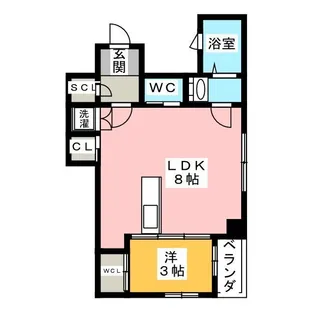 レジディア神田【5階】の間取り