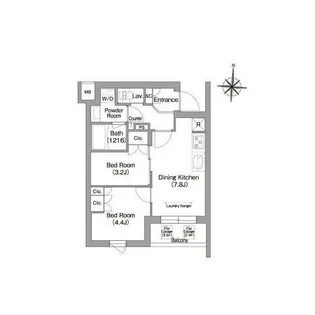 コンフォリア・リヴ南品川【3階】の間取り