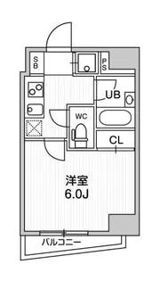 コンシェリア新橋【14階】の間取り