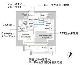 リブクオーレ神保町【5階】の間取り