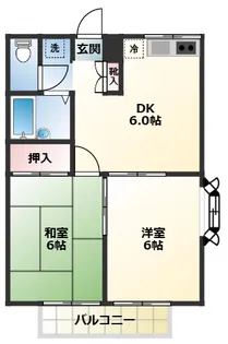 エステートピアソシアルA【1階】の間取り