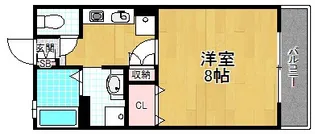 ハイツ浅霧【1階】の間取り