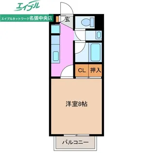 エクセルハイムD【1階】の間取り