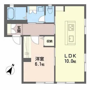 サリーゼ名田【1階】の間取り