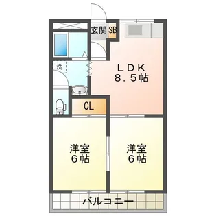 サンライズタウン【2階】の間取り