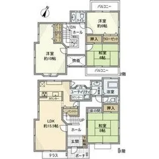 岐阜県多治見市希望ケ丘2【一戸建】の間取り