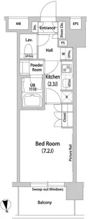 WorldResidence大手町 【ワールドレジデンス大手町】【9階】の間取り