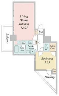 東京都中央区日本橋小網町【マンション】の間取り