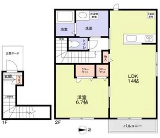 Berg Heim Zwei【2階】の間取り