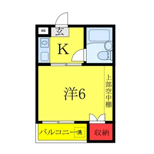 フラット上板橋【2階】の間取り