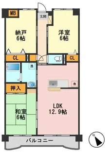 東京都江戸川区南篠崎町2【マンション】の間取り