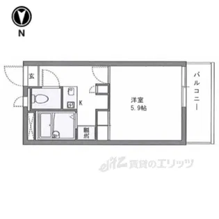 レオパレスシャトー花園【3階】の間取り