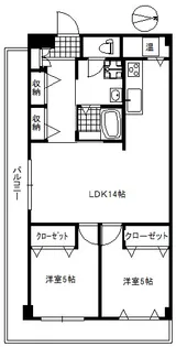 田端スカイハイツ【6階】の間取り