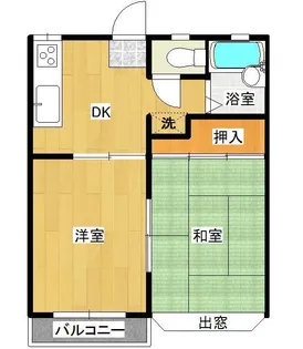 西皆生ハイツ【1階】の間取り
