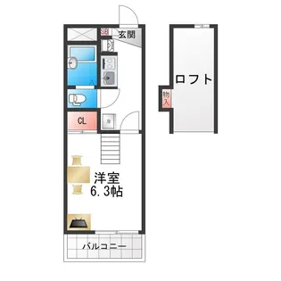 レオパレス大池橋【1階】の間取り
