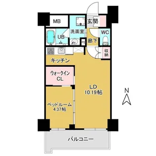 上杉ガーデンスクエア【4階】の間取り