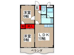 ベルフロ-ラル北上尾【2階】の間取り