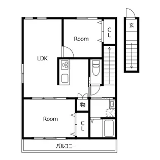 ピース リベルタ 川内北原【2階】の間取り