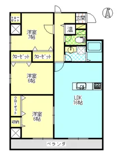 ラパーチェ LaPace【4階】の間取り
