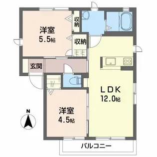 シャーメゾン・クレメンテ B棟【1階】の間取り