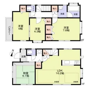 東京都世田谷区桜上水3【一戸建】の間取り