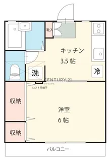 ハイツSSK C棟【2階】の間取り