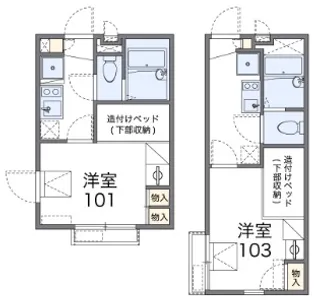レオパレスコーラル子安【2階】の間取り