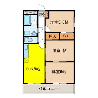 メゾンドボヌールI【3階】の間取り